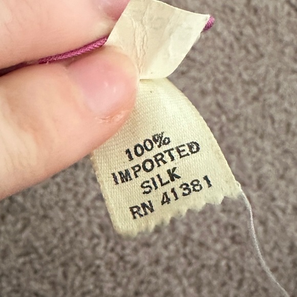 Pink Tie with Polka Dots 100% Imported Silk - Picture 6 of 8